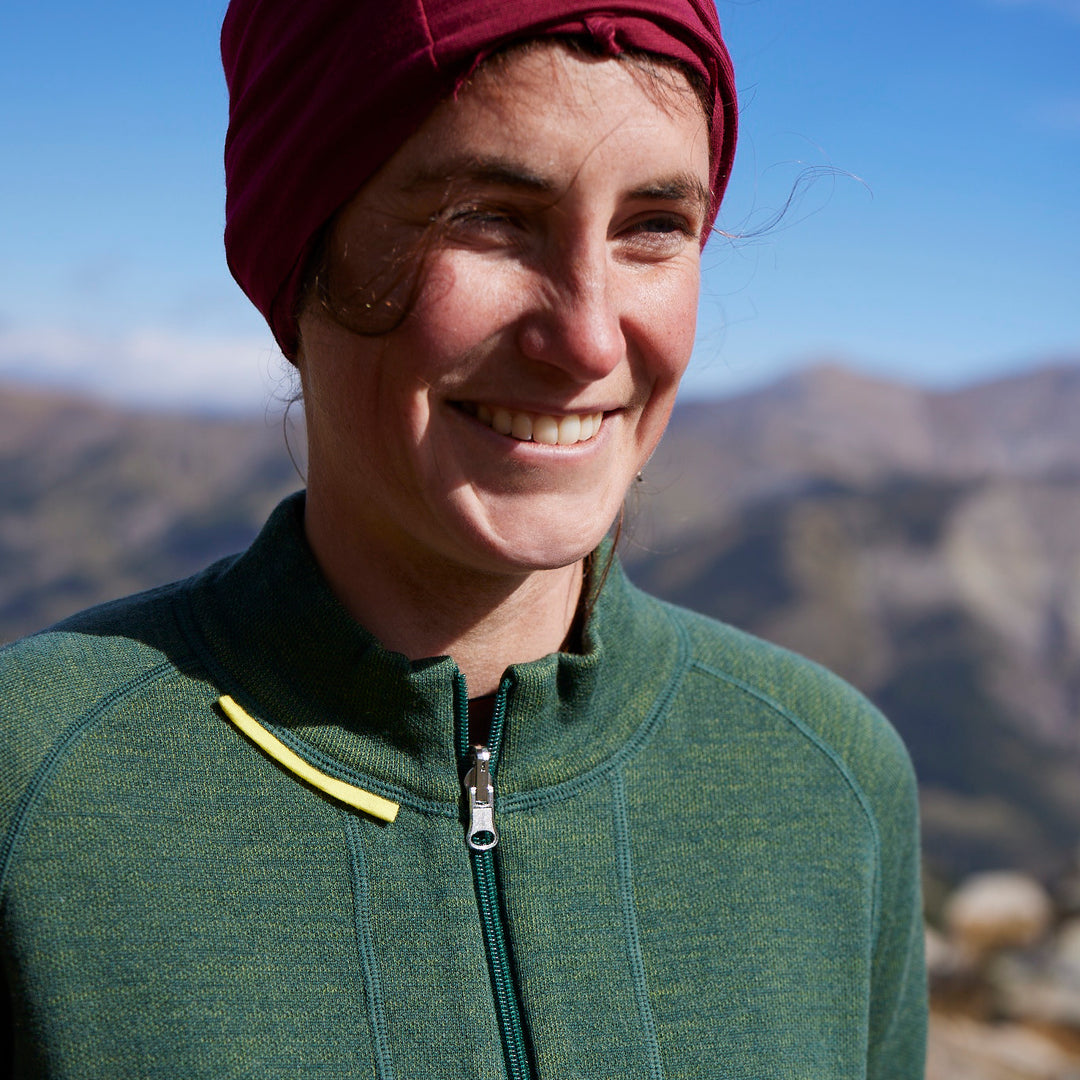 Frauen Sportpullover für die Wanderung aus biologischer Merinowolle aus den Alpen in Deutschland hergestellt