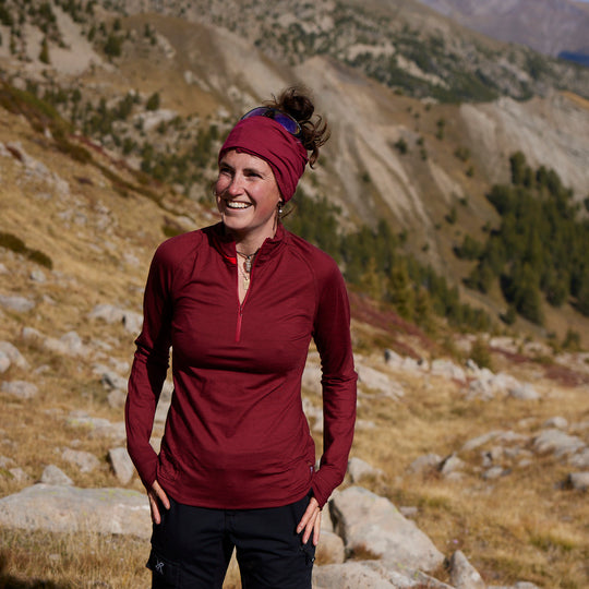 Merino Sportshirt langarm mit Zip für Frauen, regionale Wolle in Deutschland produziert