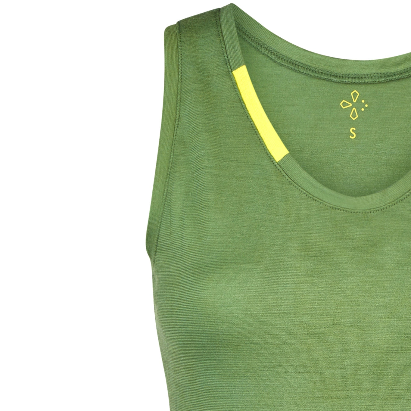 Grüner Tank-Top, Merino Unterhemd für Frauen aus regionaler Wolle, in Deutschland produziert