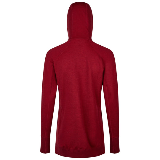 Sportliche Strickjacke mit Kapuze aus bio Alpenwolle, Merino-Hoodie für Frauen