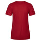 Rotes T-Shirt mit 100 Prozent biologischer Merinowolle, reine Schurwolle, ökologisch, nachhaltig, fair und für Sie in Deutschland hergestellt. Rueckenansicht.